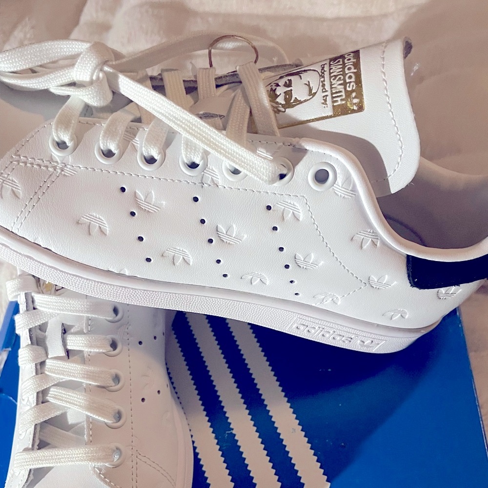 Adidas Women's Stan Smith White Leather Classic Shoes FZ6371 New in Box size 7.5 - Picture 10 of 16